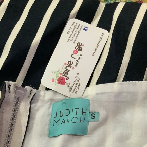 Anthropologie Judith March Romper Embroidered Halter Floral Stripe Size Small - Picture 9 of 10